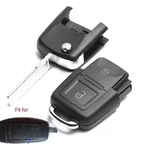 KEYECU 5FA 007 680 / 5FA 008 548 Upgraded Flip Remote Key Fob 433MHz ID48 for VW Bora Polo Golf Passat Lupo Seat Ibiza Cordoba