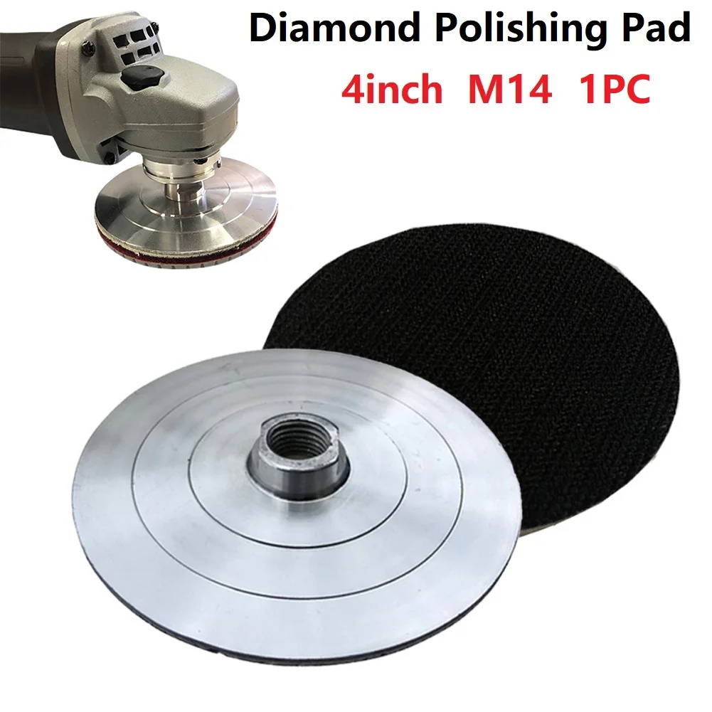 1PC 4inch Backer Pad For Diamond Polishing Pad Aluminum Base Backing Holder M14 Ecoflow Festool Tools Accessories Lixadeira