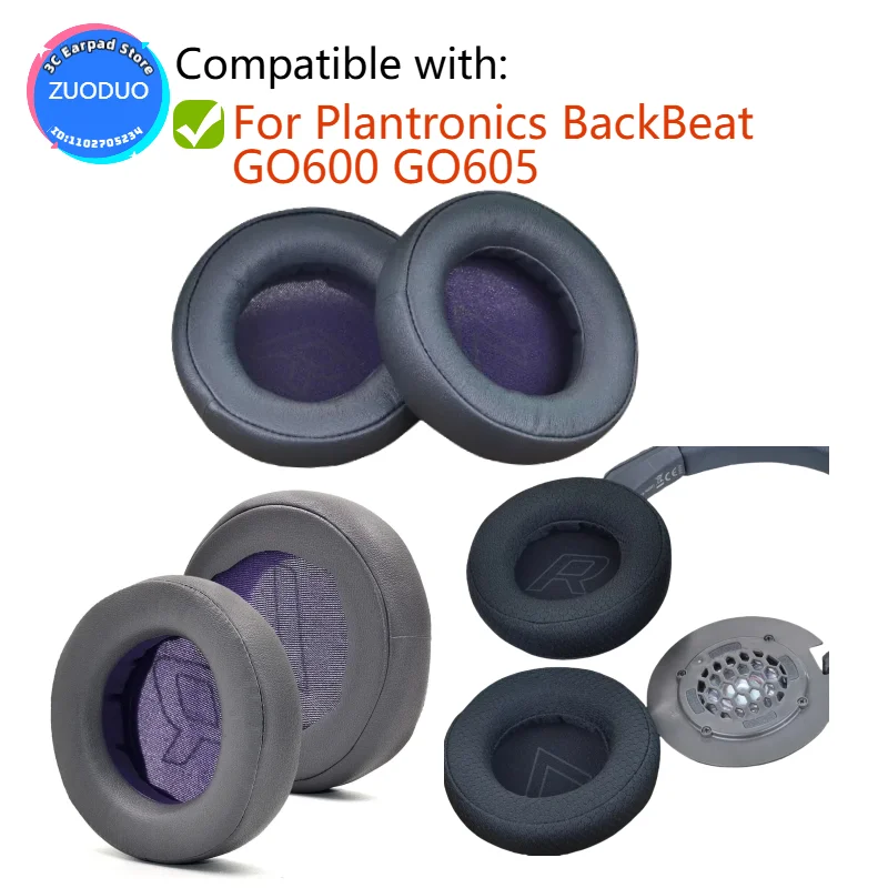 

Earphone pads For Plantronics BackBeat GO600 GO605 replacement Earpads headphones Mesh Protein Leather Earpad Covers