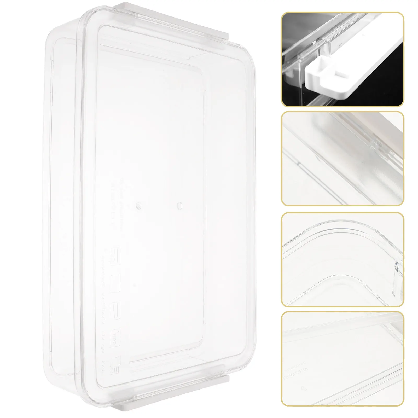 Clear File Organizer Box Stackable Document Storage Holder For Office Desktop Magazines Paper Portable Project Case