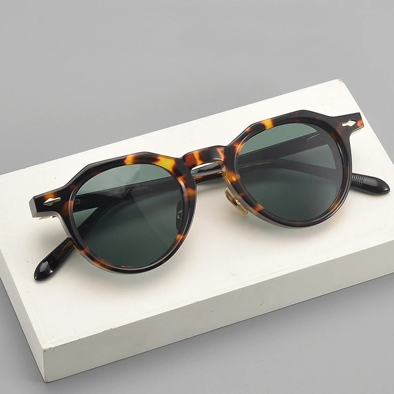 

Top Grade Oval Handmade Sunglasses JMMCR61 Sun Glasses Men Anti-reflective for Women Fashion Vintage Luxury Designer Acetate