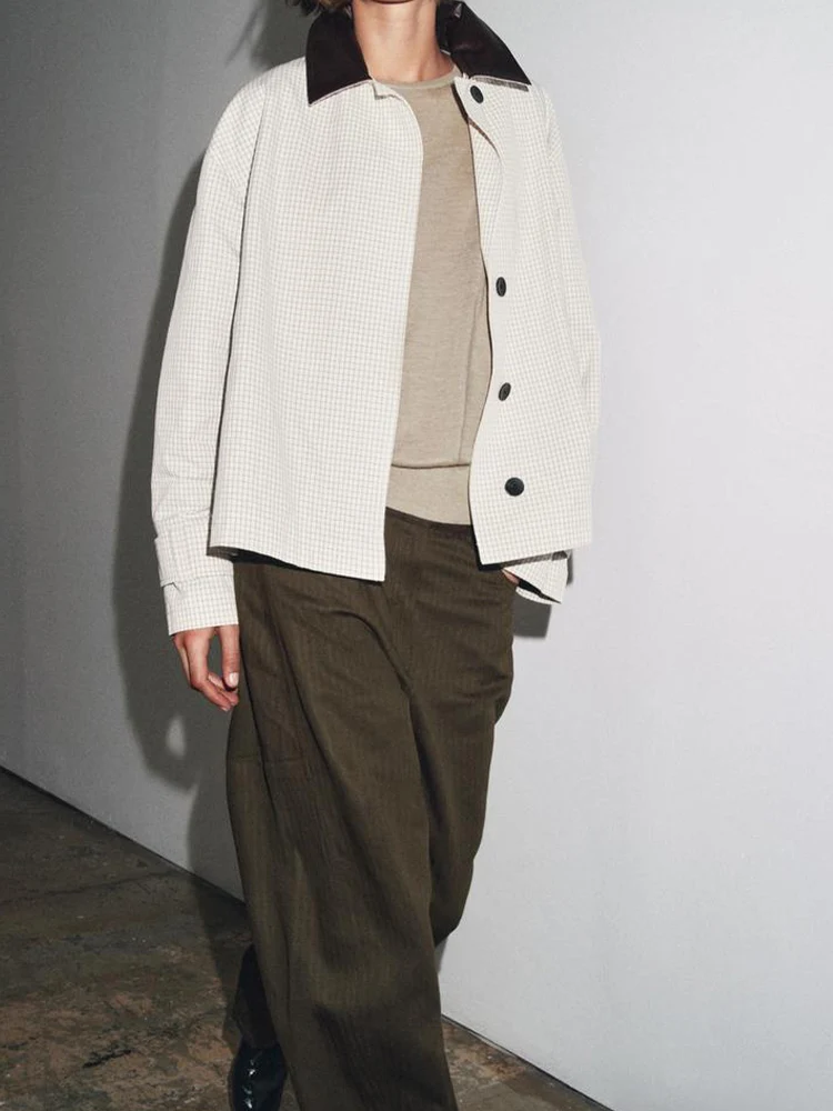 

Европейский и американский стиль, осенняя новая модная тенденция, женская одежда, дизайн, кожаный воротник с эффектом, короткий плащ