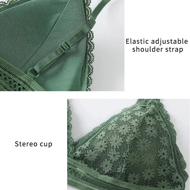 أطقم حمالات صدر دانتيل للنساء ملابس داخلية بدون خياطة سترة بدون ظهر ملابس داخلية مثيرة مبطنة براليت حمالة صدر رفيعة للغاية ومجموعات موجزة ملابس حميمية للسيدات #6