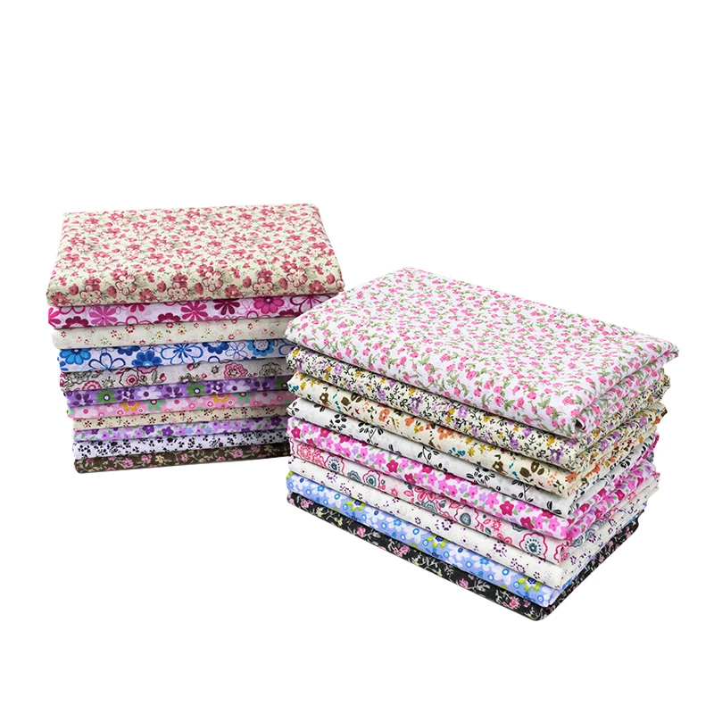 Tessuto di cotone Panno stampato Tessuti trapuntati per cucito patchwork Accessori fatti a mano fai-da-te Tessuto scamosciato Tessuto floreale