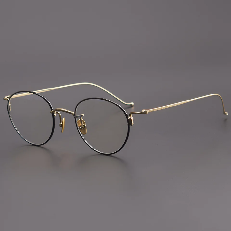 High-quality Luxury Brand Simple And Fashionable Men's Retro Titanium Frame Glasses Women's Casual Business Prescription Glasses