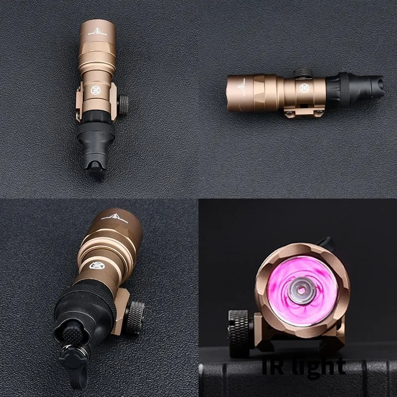 WADSN  M300 M300B M300C Tactical IR Illumination Flashlight Dual Function Pressure Switch Weapon Scout Light For 20mm Rail