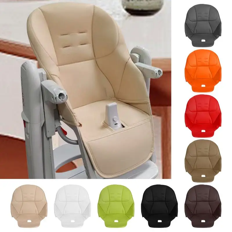 Cochecito para niños, carrito para coche, silla alta, colchón suave, resistente al desgaste, cuero PU y esponja, cojín y funda de asiento suaves y cómodos