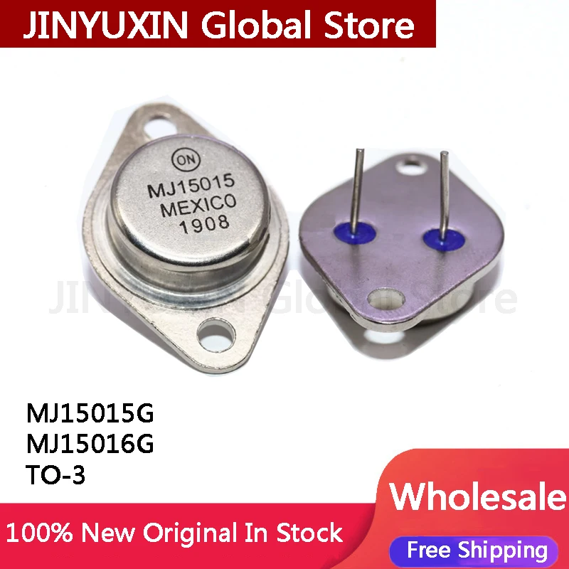 2Pcs MJ15015G MJ15015 MJ15016G MJ15016 TO-3 TO-3 In Stock Wholesale