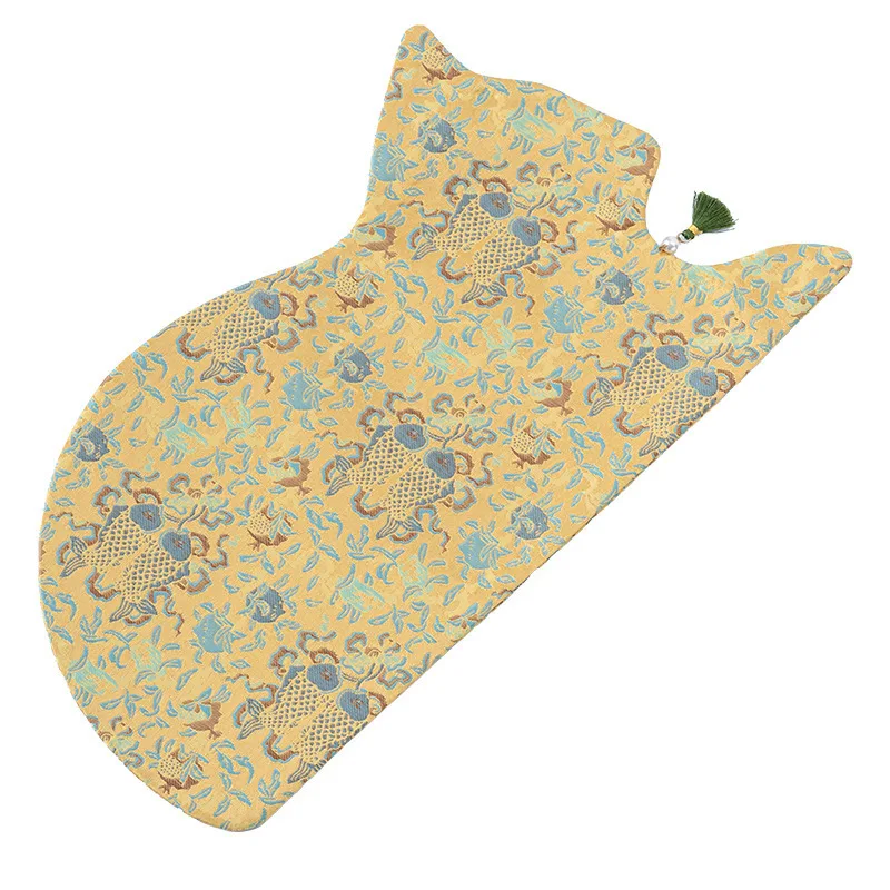 For  Floating Gold Fabric Tea Mat, Anti-scalding Tea Mat, Heat Insulation Mat, High-end Tea Ceremony Spare Parts