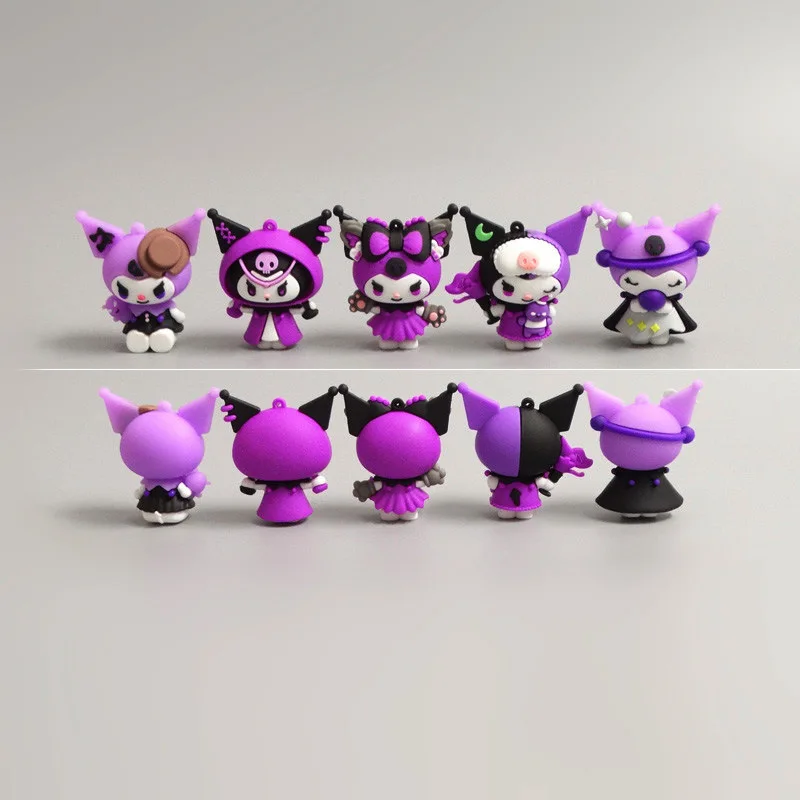 

5Pcs Sanrio Anime Kuromi Dark Series Werewolf Kill Model Toys Mini Figure Doll Toy Cake Car Decoration Children'S Birthday Gifts