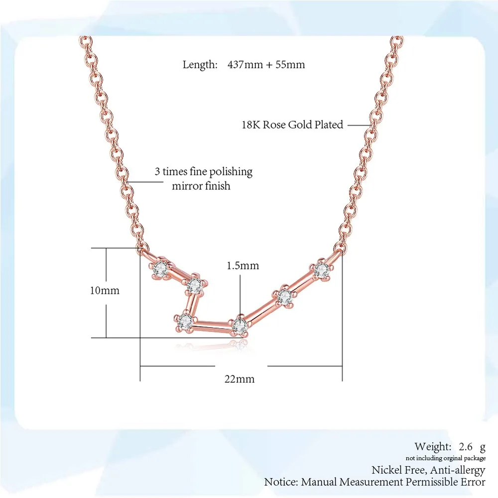 12 علامات زودياك كوكبة قلادة للنساء هدية عيد ميلاد المختنق سلسلة على الرقبة اكسسوارات خاتم هدايا مجوهرات أنيقة N623