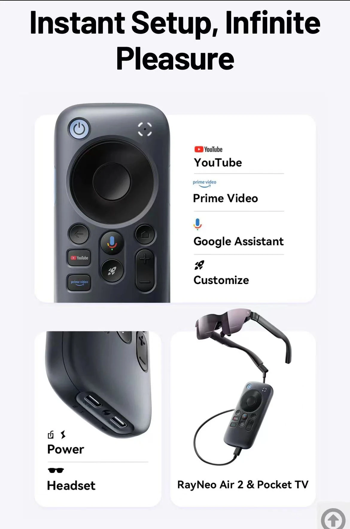 Pocket-TV-Streaming-Media-Box AR-Brillen-Steuerbasisstationen 3GB+64GB für Zubehör der RayNeo-Serienbrillen – Detail 13