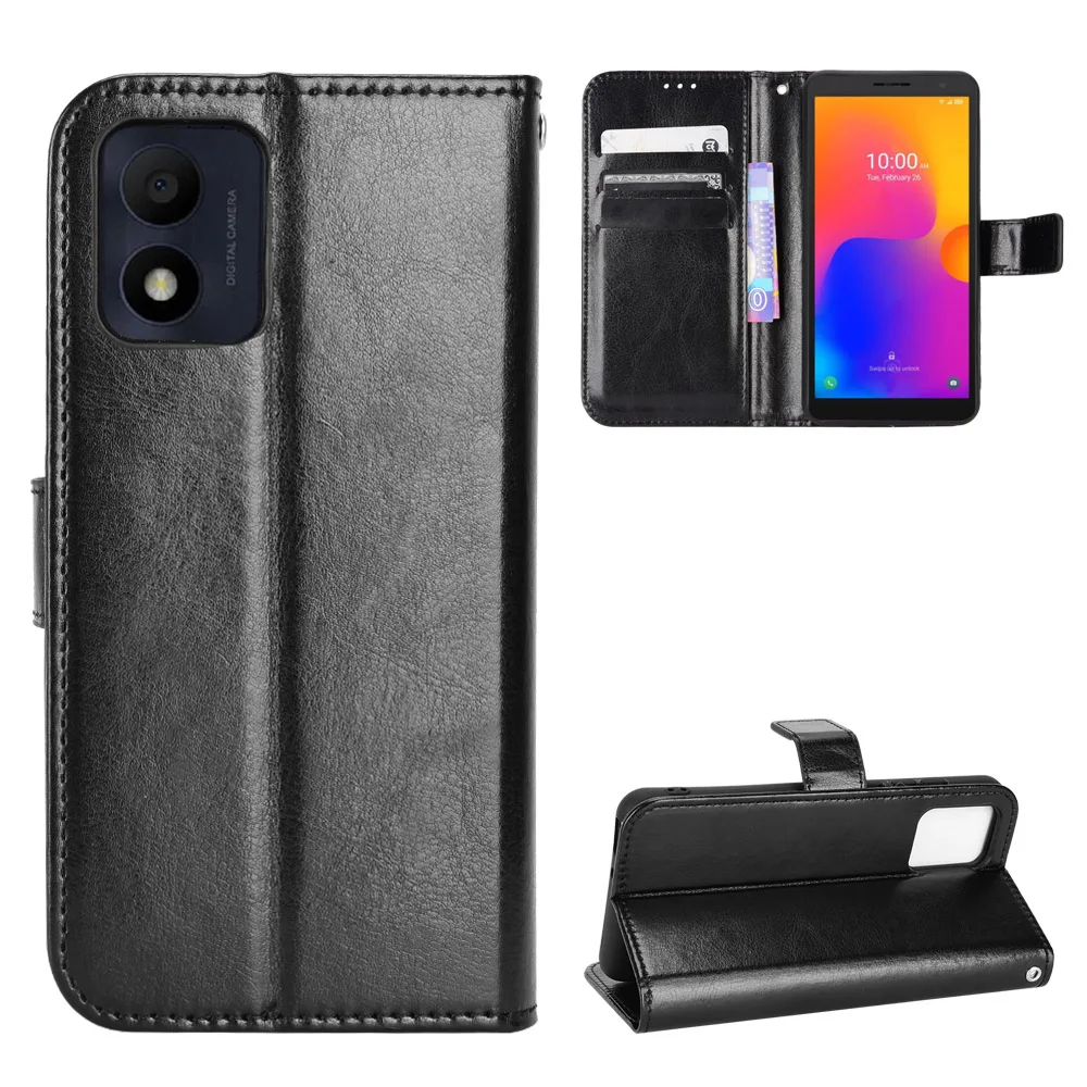 Fashion Wallet PU Leather Case Cover For TCL 303 Flip Protective Phone Back Shell Card Slot Holder For TCL 20R 5G/TCL 20 Pro