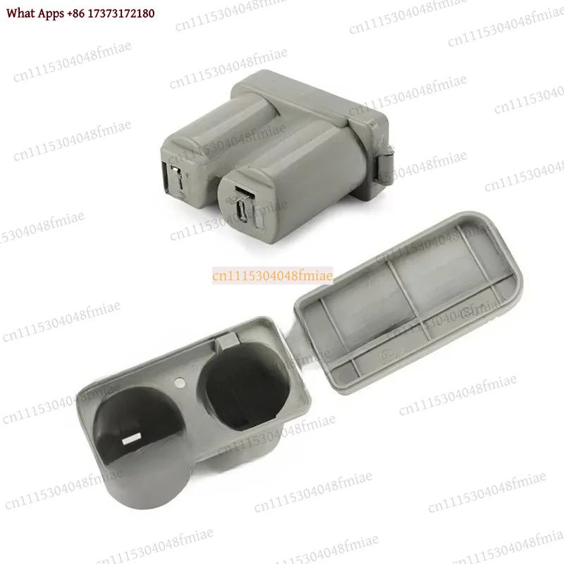 2PCS Universal Battery Box For Gas Water Heater Double Compartment Plastic Battery Case Dark Gray