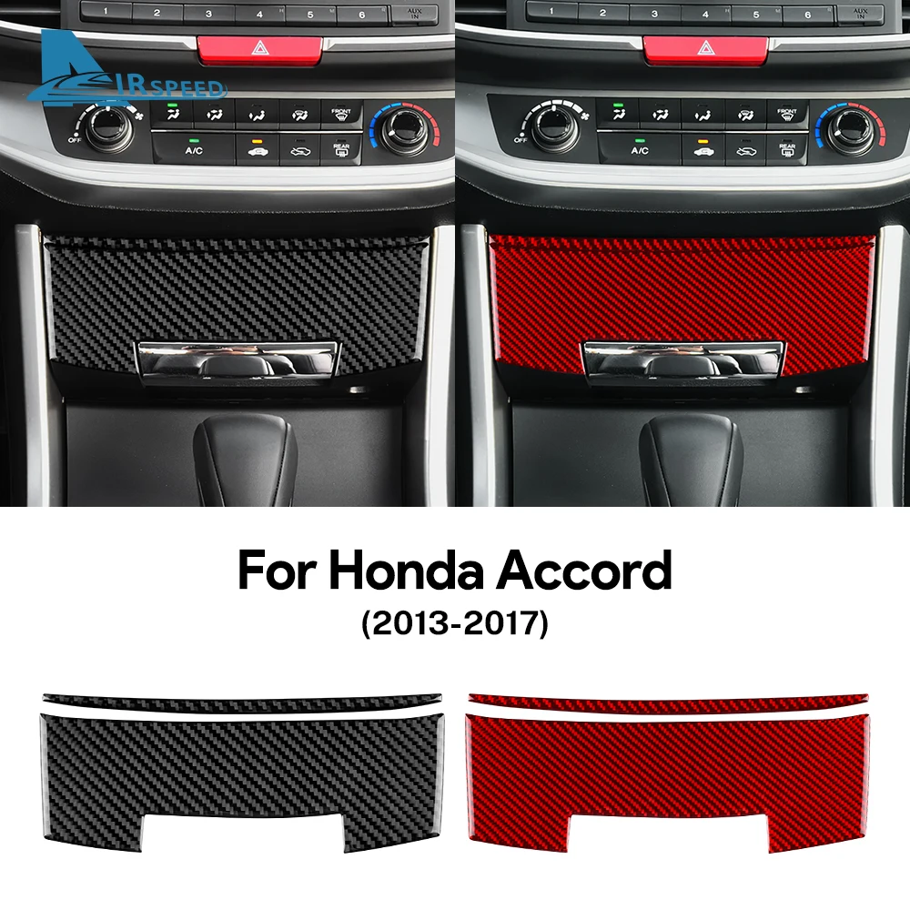

Настоящая мягкая наклейка из углеродного волокна для Honda Accord 2013 2014 2015 2016 LHD, автомобильная панель для хранения, аксессуары для внутренней отделки