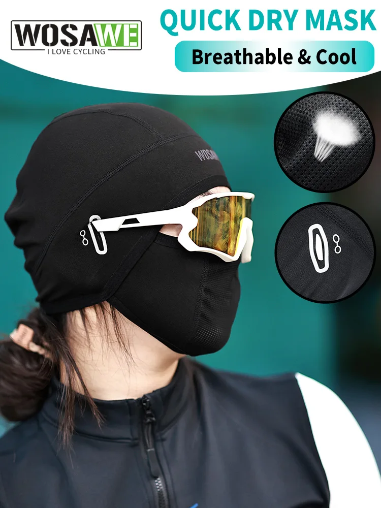 AliExpress WOSAWE Quick Dry Balaclava Summer Cycling Cap MTB Bike Full Face Cover Helmet Liner Mask Skiing Windproof Breathable Headgear