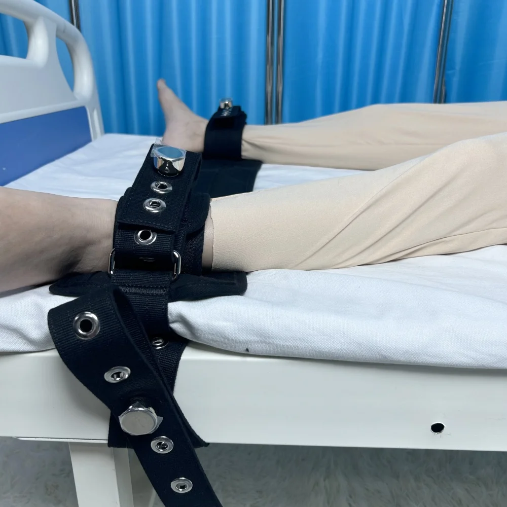Magnetic Control Ankle Restrainment Belt Medical Self-Injury Self-Mutilation Restraint Belt Photos Polyester Ankle Belt