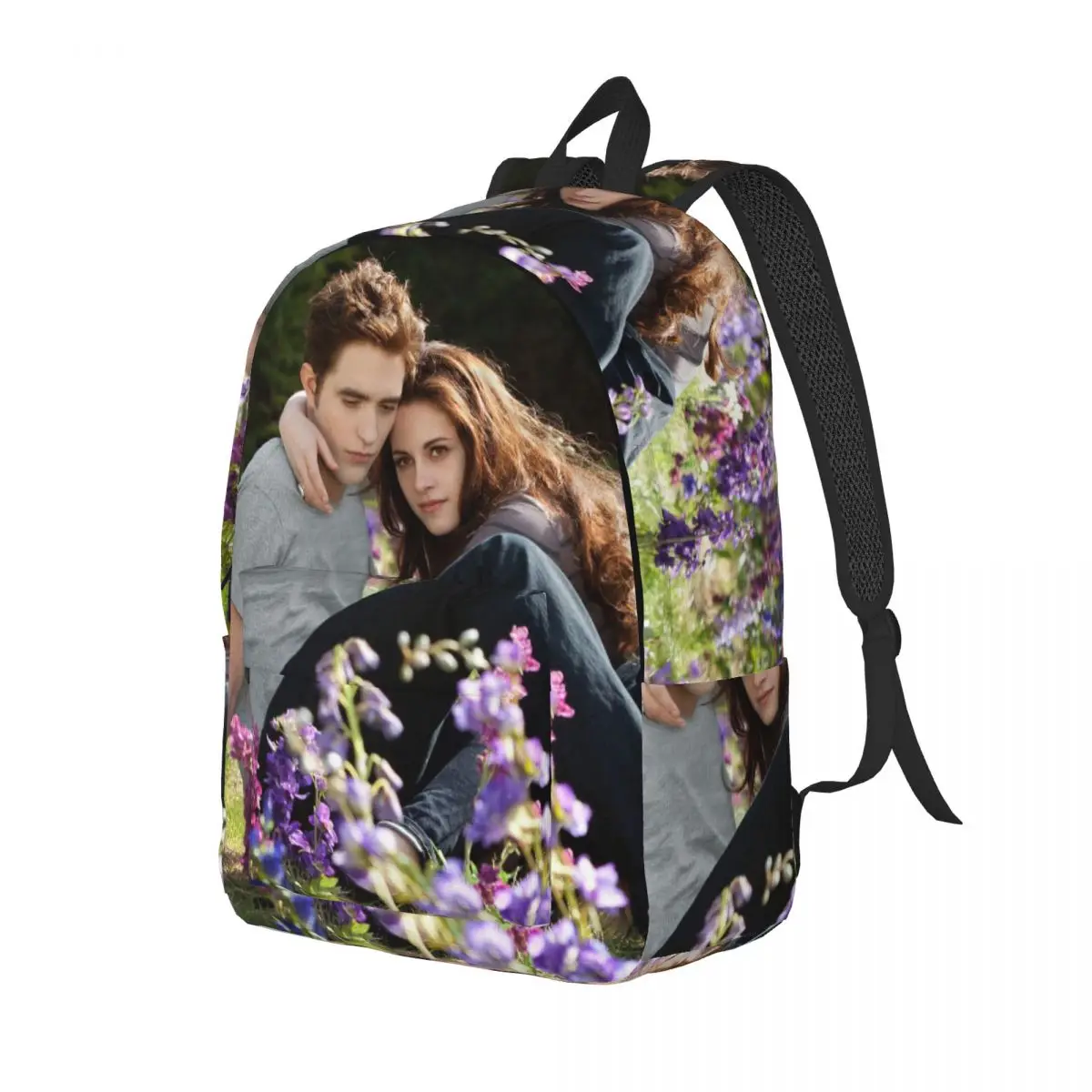 The Twilight Saga Edward Bella for Men Women Student School Bookbag Vampire Girl Canvas Daypack Middle High College Travel