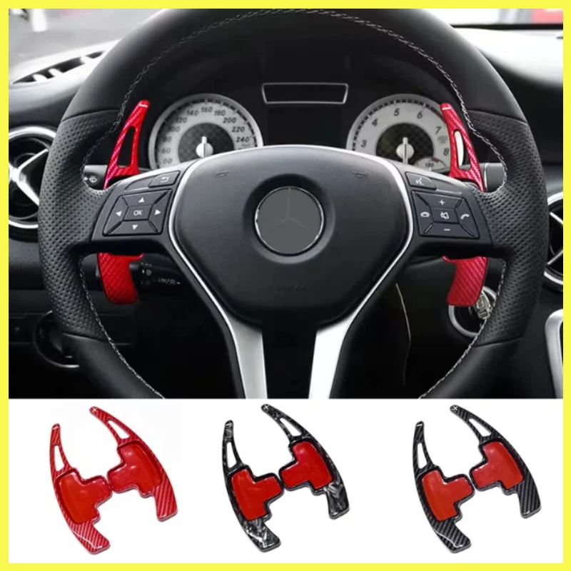

For Mercedes Benz A B E M Class w204 w212 GLK CLA GLA Car Steering Wheel Paddle Shift Extension Shifters DSG Car Sticker styling