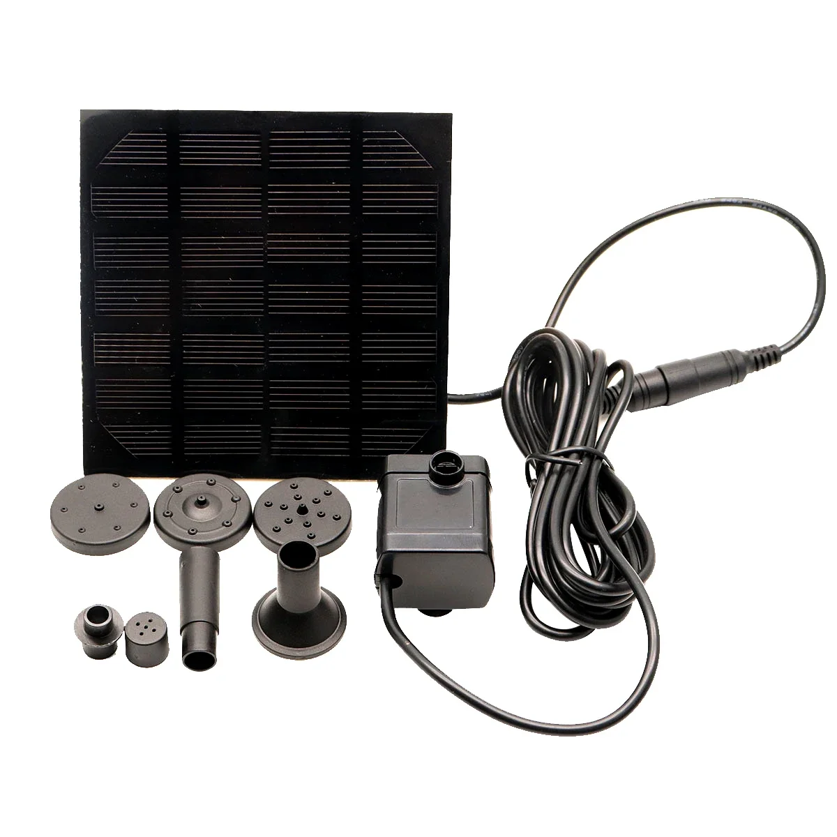 Solar Panel Powered Water Fountain for Pool and Garden, Water Sprinkler Sprayer, Water Pump, 3 Spray Heads, Aquarium Fountain