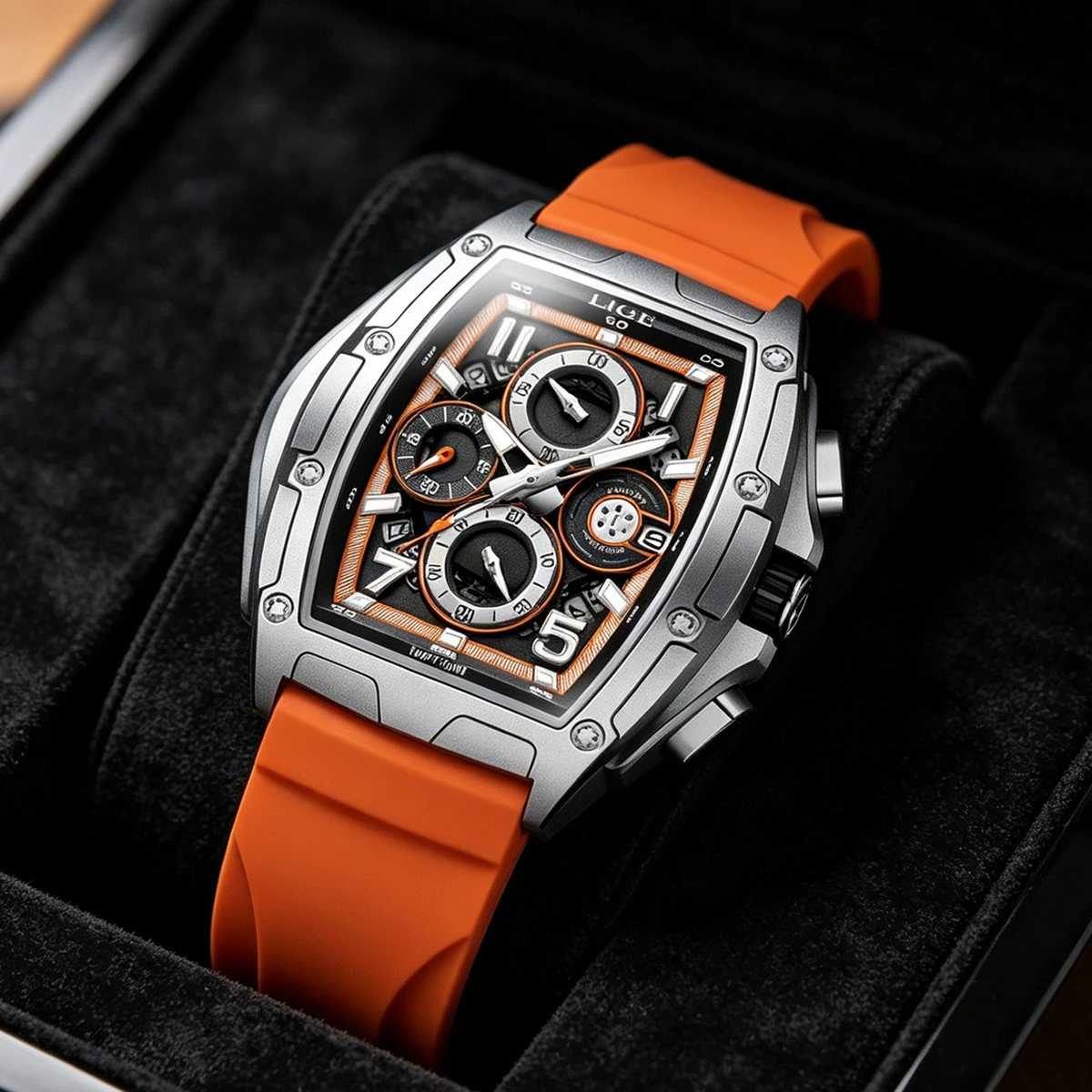 

LIGE Fashion Luxury Men's Multifunctional Chronograph Quartz Watch Waterproof Luminous Men's Timepiece reloj hombre relógio