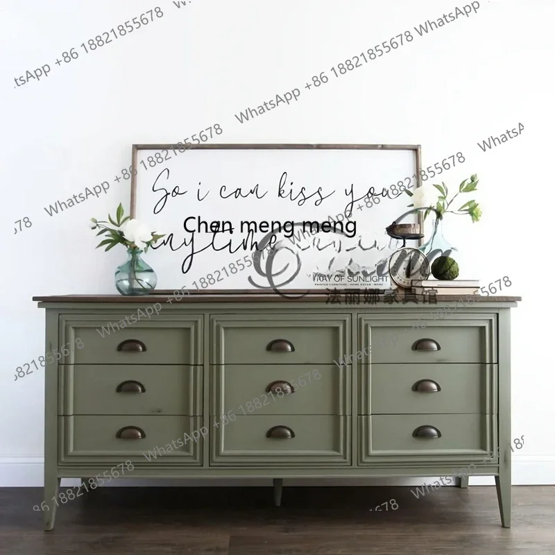 

G American solid wood chest light luxury storage locker household bedroom chest modern simple chest of drawers