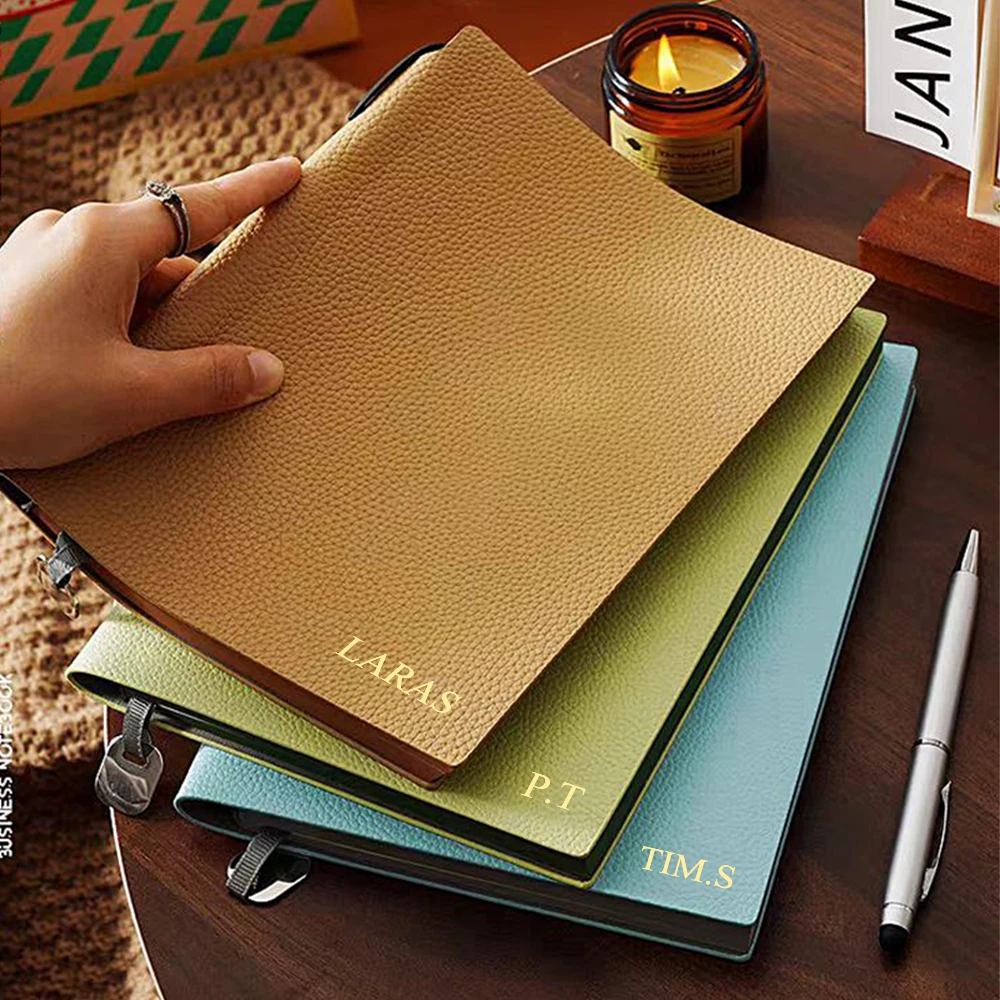 Business Office Leather Personalized Document Bag A4 Paper 13 Inch Laptop Bag Custom Name Luxury Wholesale Versatile Storage Bag
