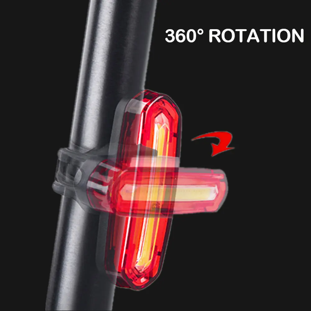 Rechargeable COB LED USB Mountain Bike Tail Light Taillight MTB Safety Warning Bicycle Rear Light Bicycle Lamp