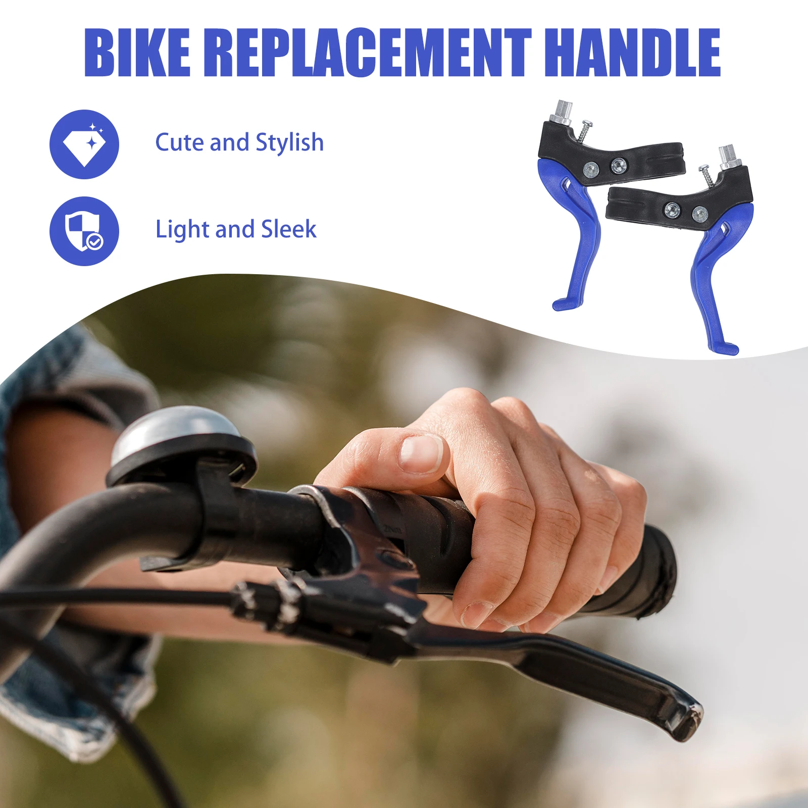 

Brake Lever Kids Accessories Universal Cycling Handlebar Replacement Aluminum Alloy Durable Smooth Surface Light Sleek For