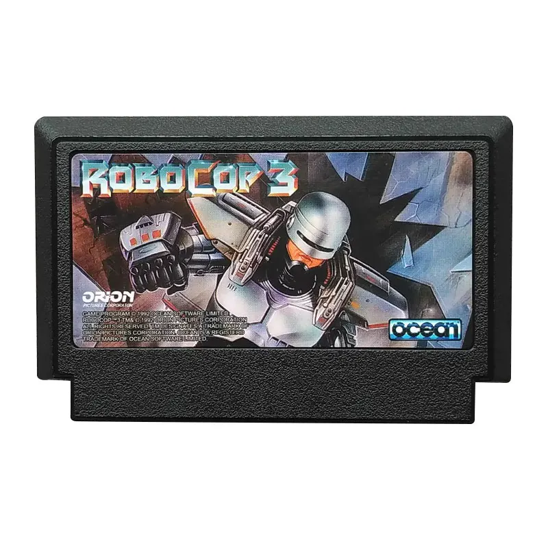 Cartucho de juego RoboCop-3 de 8 bits para consola de TV de 60 Pines, versión japonesa