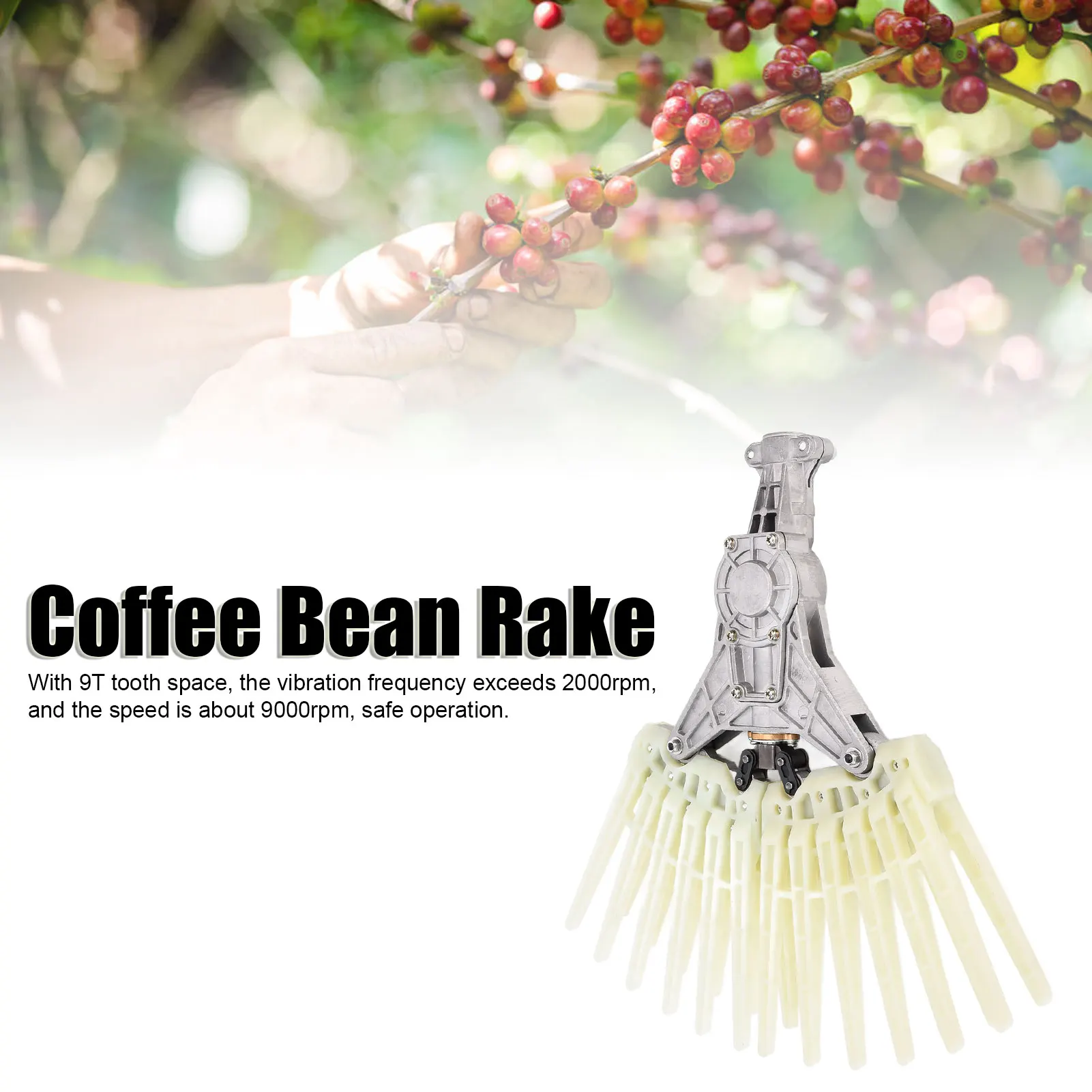 26mm 9T Rake Coffee Bean Cocoa Olive Harvest Tool Head Coffee Bean Harvest Rake Replacement Garden Farm Accessory