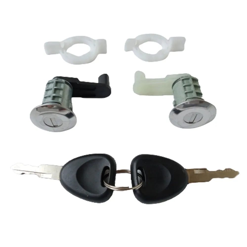 7701468981 7701468982 Left+Right Car Door Lock Barrel Cylinder with 2 Key for Renault Megane Scenic Clio Master