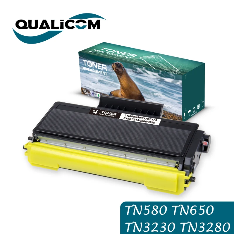 Qualicom-Reemplazo de cartucho de tóner para impresora Brother, Compatible con Brother TN580, TN620, TN650, TN3170, TN3230, TN3280