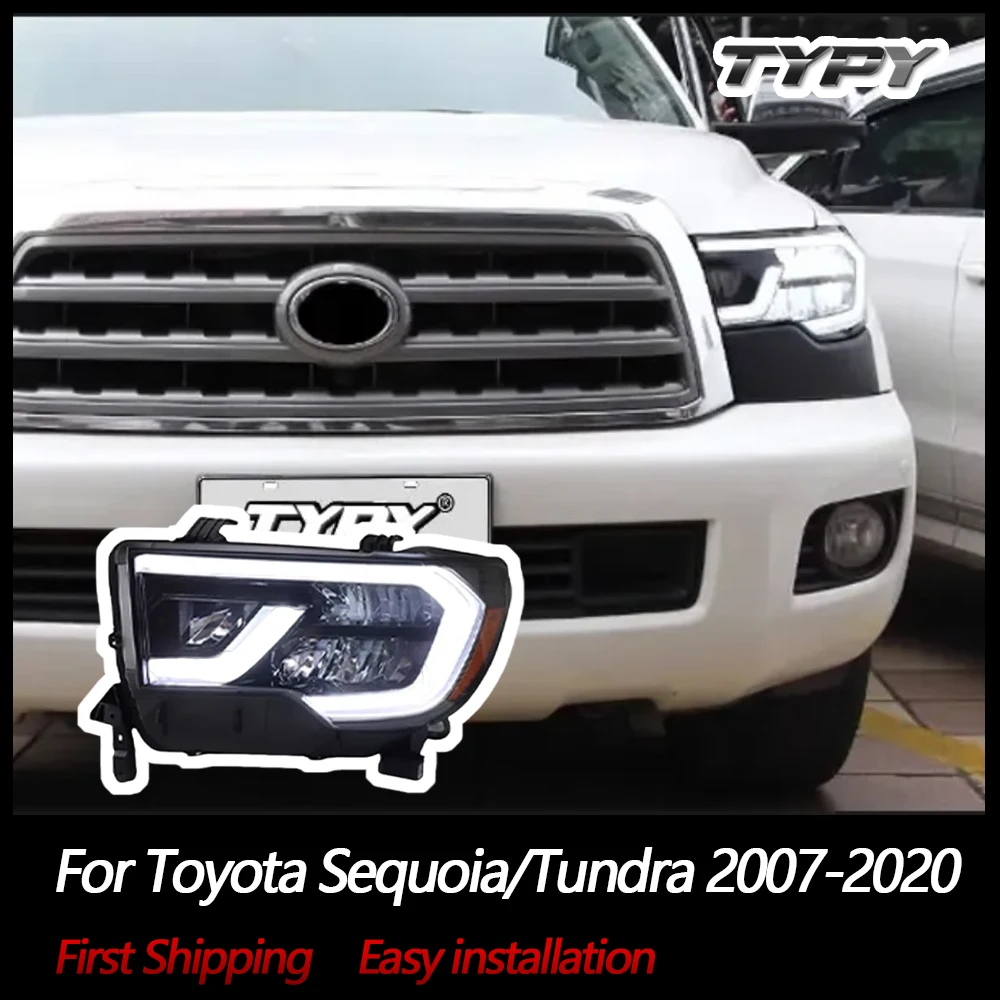 

Автомобильный фонарь TYPY для Toyota Sequoia/Tundra, фара 2007-2020, светодиодный проектор, дневные ходовые огни, автоаксессуары