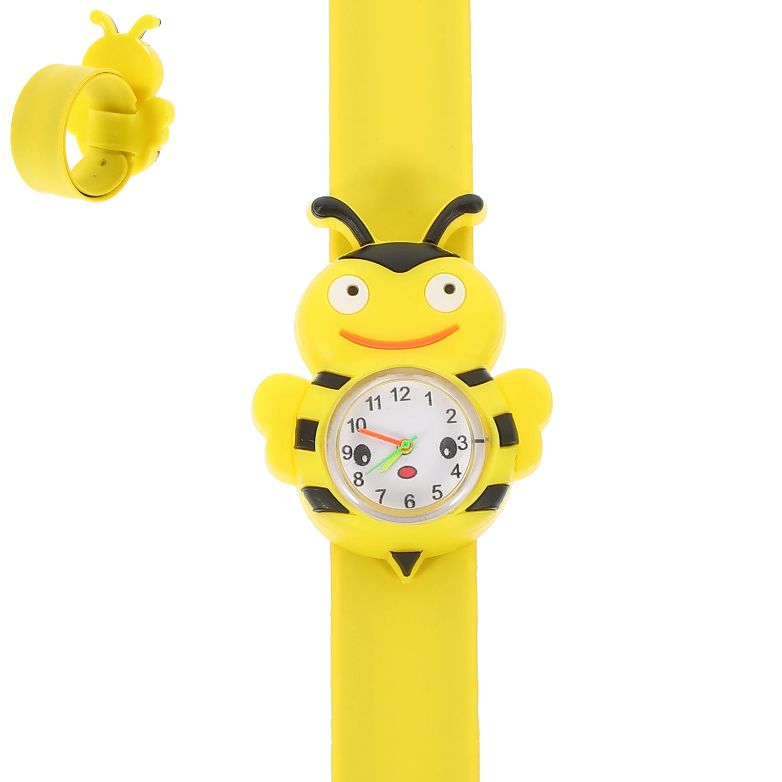 

Bright Colorful Kids Slap Watch Lovely Cartoon Design Children Wristwatch Comfortable Durable Lightweight Quartz Movement Clear
