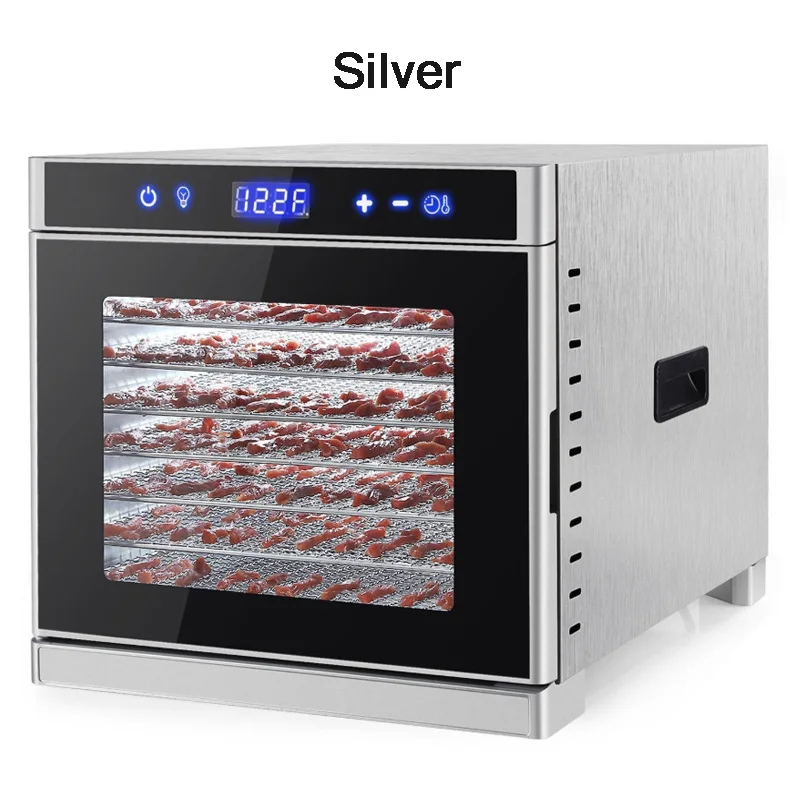 8 Trays Food Dehydrator 700w Stainless Steel Commercial Electric  Fruit Vegetable Seafood Meat Air Drying Nachine