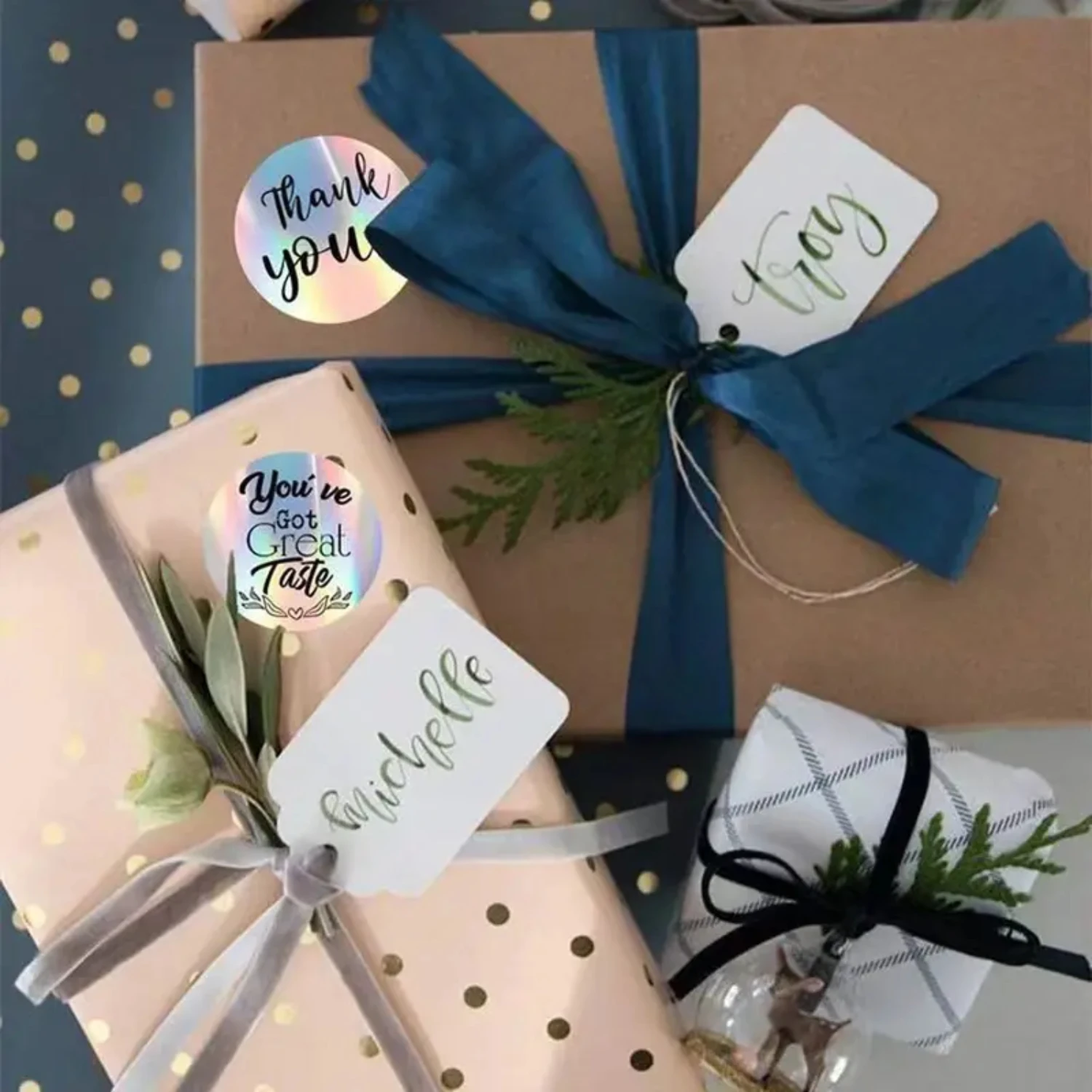 Holographic DIY Small Business Online Store Order Stickers - Vibrant and Eye-catching Packing & Shipping Supplies for your Etsy