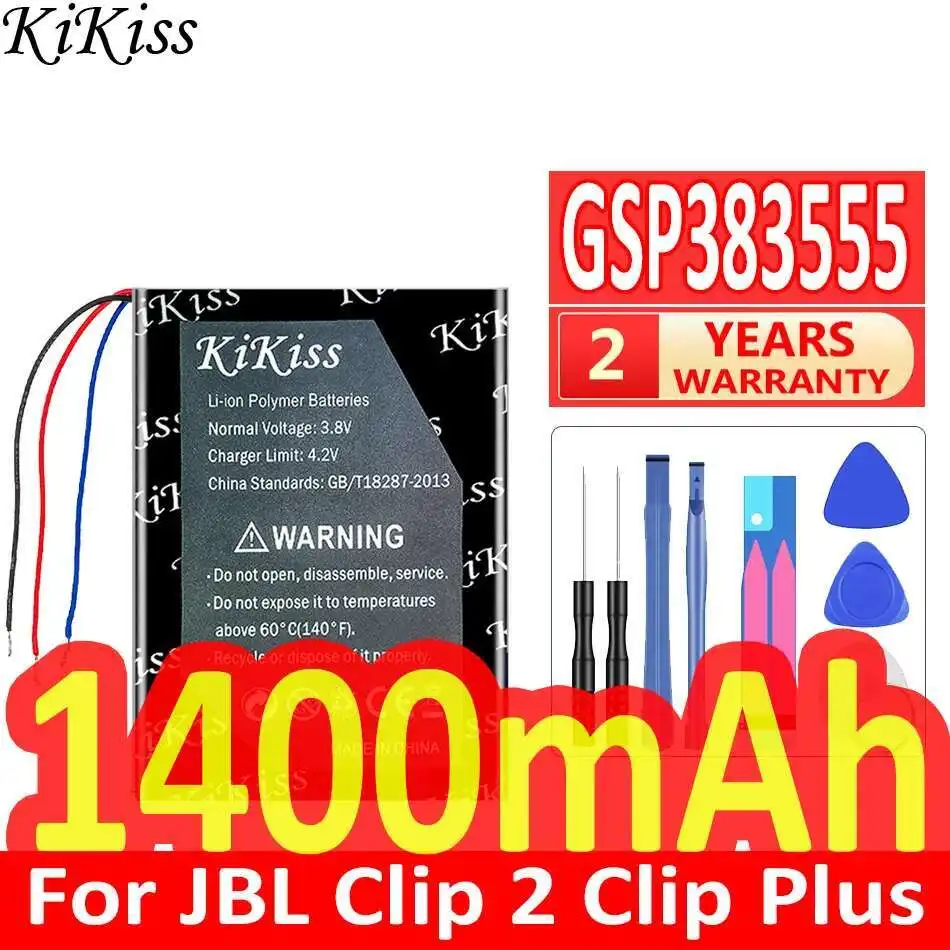 

Portable Bluetooth Speaker Battery GSP383555 1400Mah For Jbl Clip 2 AN Plus Clip2 CLIP2BLKAM CS056US P04405201