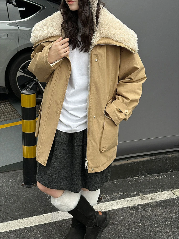 معاطف FANAN كلاسيكية سميكة ودافئة للنساء بتصميم من الفرو الصناعي ملابس خارجية أنيقة سترة عصرية شتوية جديدة #3