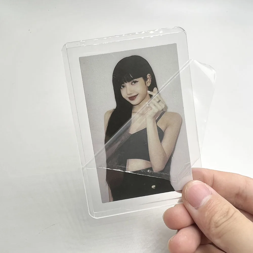 1Pc HD Clear Toploader Korean Photocards Film Protector Idol Photo Sleeves Holder With Screen Protector School Stationery