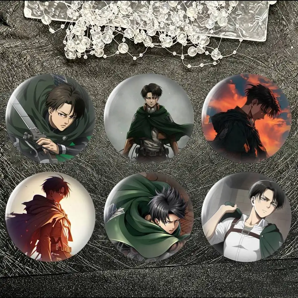 Attack on Titan Levi Ackerman  Brooch Metal Decorative Brooch Pins for Backpack Clothes Jacket Accessories,Souvenir.