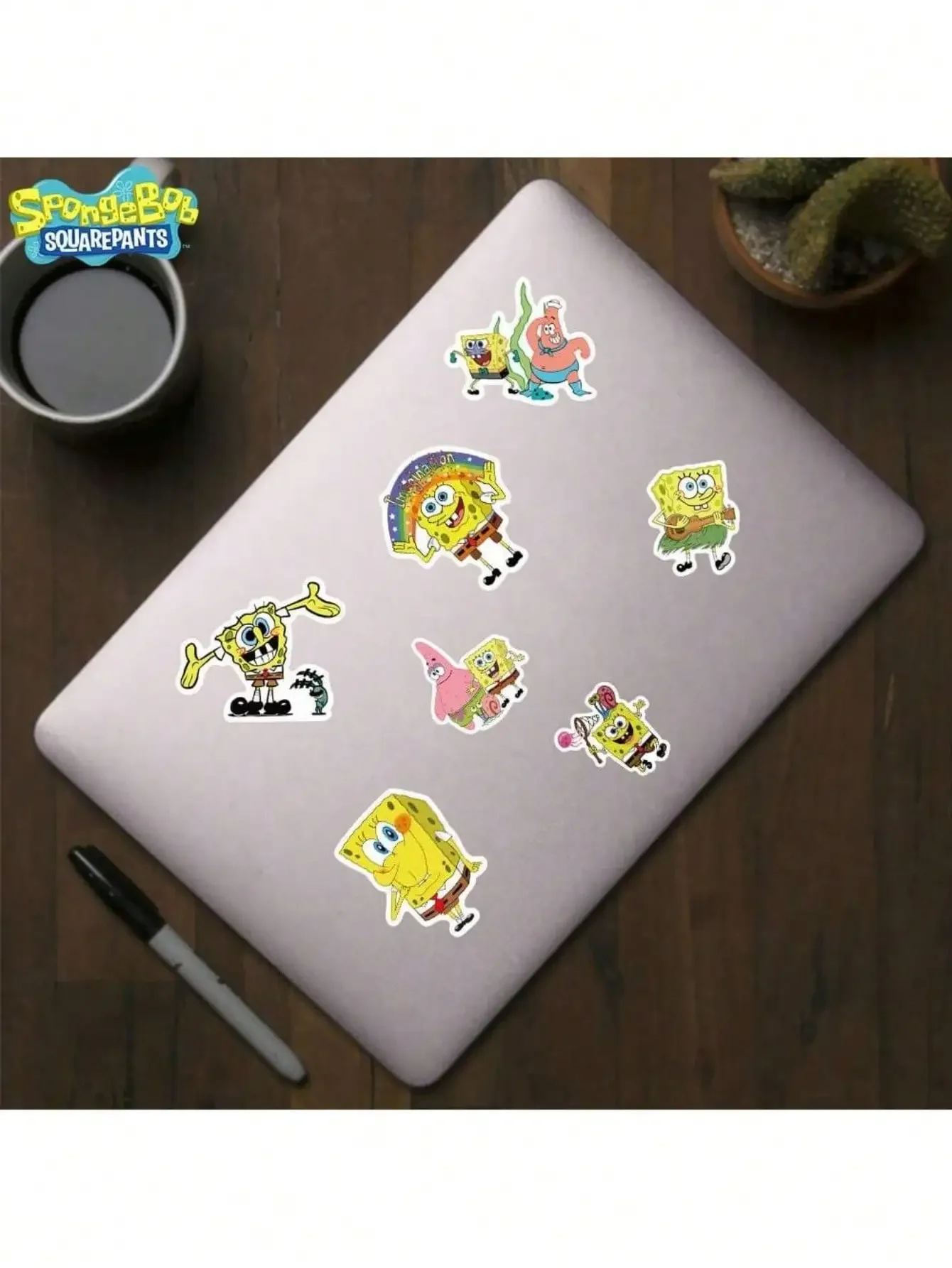 50 Stück SpongeBob Offiziell Lizenzierte Vinyl-Aufkleber Hochwertige Tentakel-Aufkleber für Wasserflaschen Wasserdichte DIY-Aufkleber – Detail 19