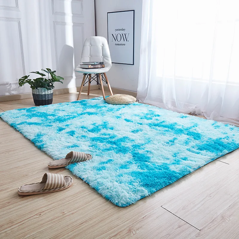

VIKAMA Simple Velvet Carpet For Living Room Sofa, Bedroom Side Cushion, Balcony Soft Anti-Slip Floor Mat, Home Decoration