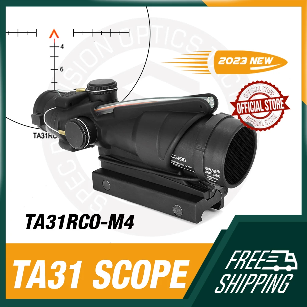 NEW 2024 In SPECPRECISION Tactical COG 4X32 TA31 Real Fiber Glass RCO-M4 Reticle Riflescope w/Original Marks TA51 Flattop Mount