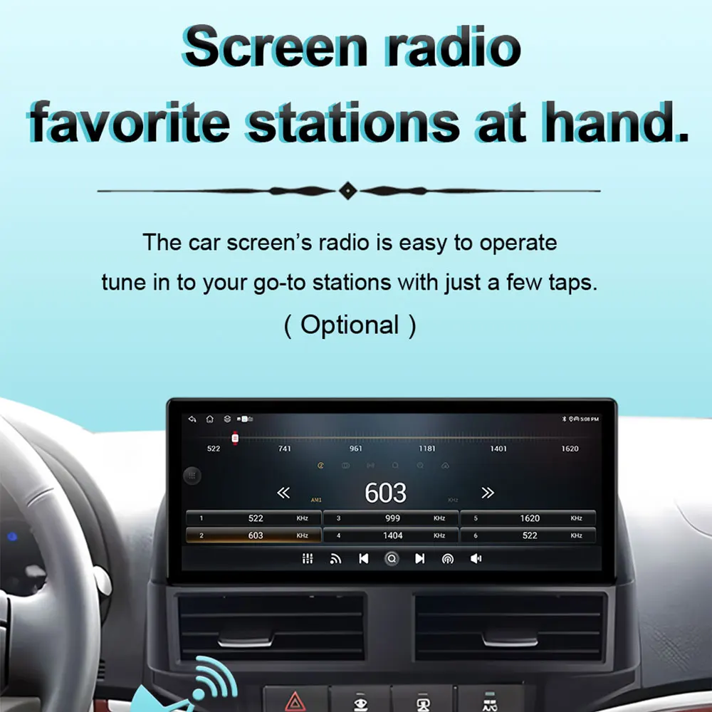 12.3 inch Android 15 Wireless Bluetooth Carplay For Toyota Corolla 2019-2021 Levin 2019 Asian 2021 GPS Car Radio 4G Touch Screen