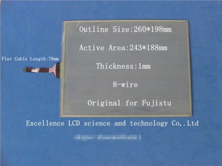 

Original 12.1 inch 8 wires Resistive Touch screen For Fujistu