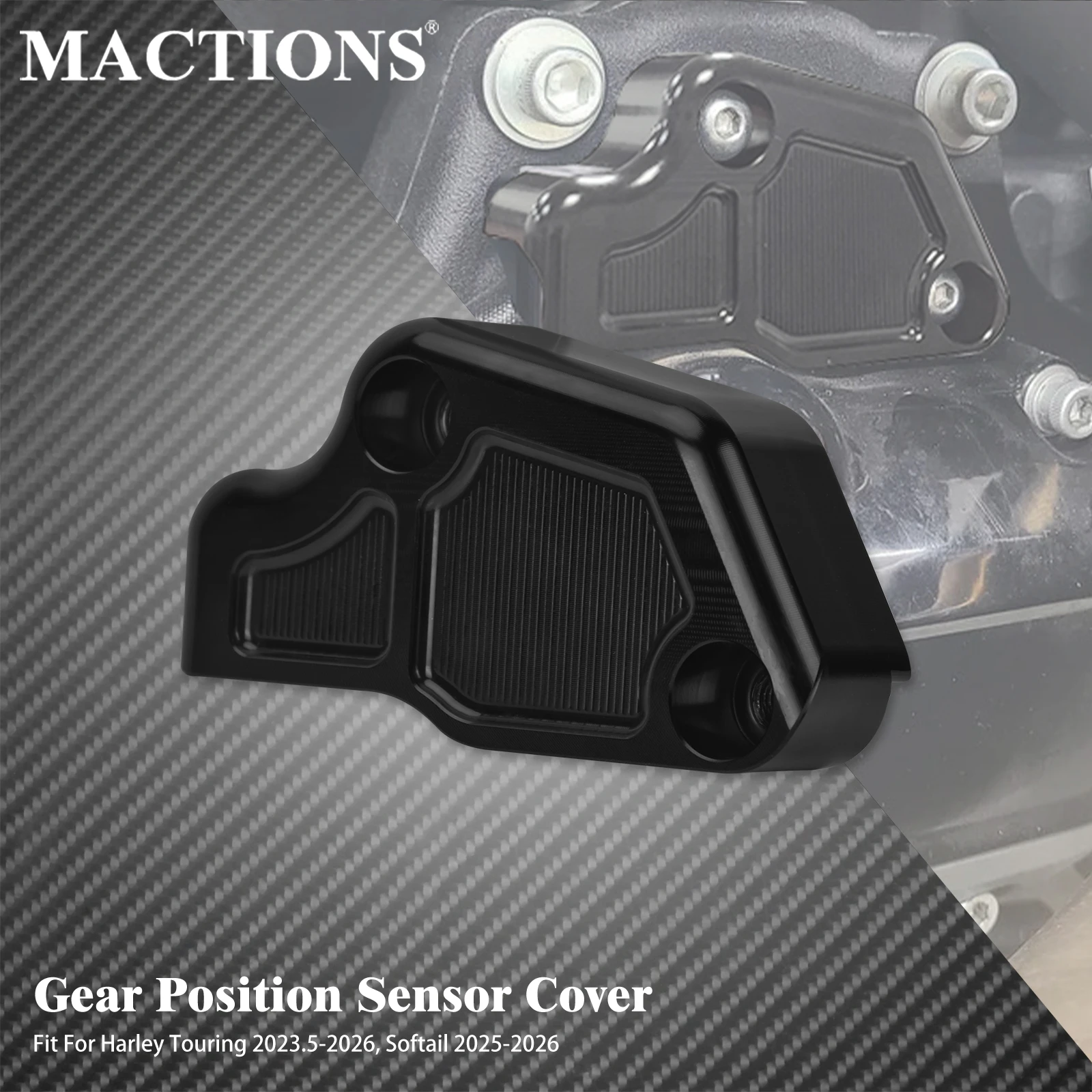 

Motorcycle Aluminum CNC Gear Position Sensor Cover For Harley Softail 2025 2026 FL Fat Boy Heritage Breakout Touring 2023.5-2026