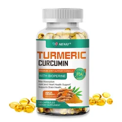 Turmeric Curcumin 120/240/480 Capsules w/ Ginger & BioPerine Black Pepper - Joint Health