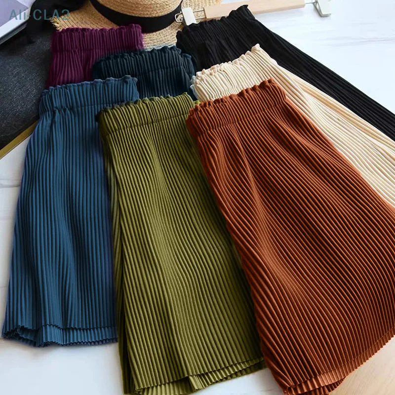 

Fashionable Casual High Waisted Wide Leg Quarter Pants For Women