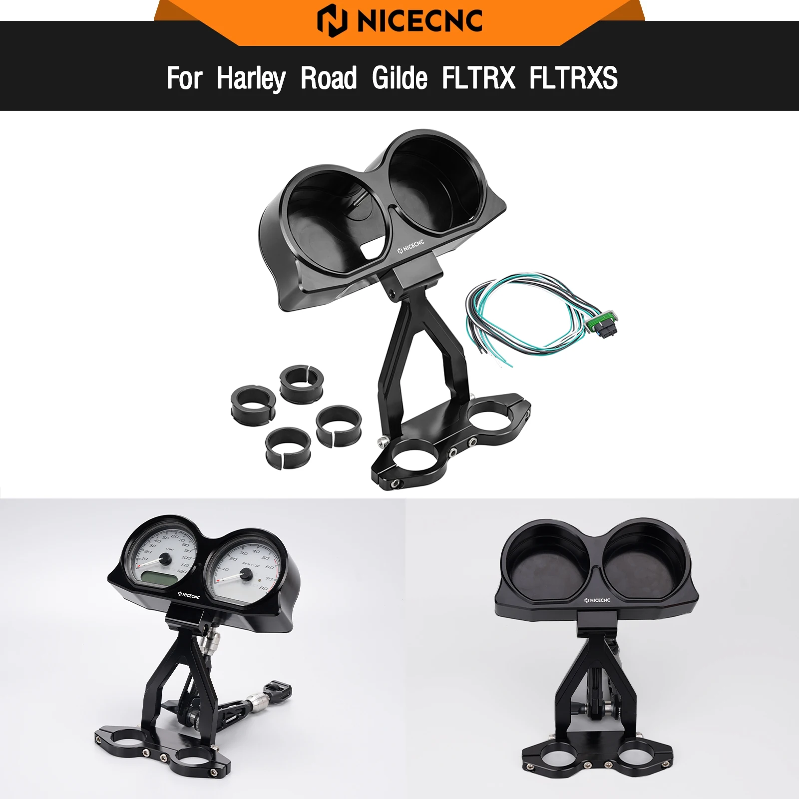 

For Harley Road Glide FLTRX 2015-2023 Speedometer Instrument Gauge Relocation Special FLTRXS ST FLTRXSTLimited FLTRK Ultra FLTRU